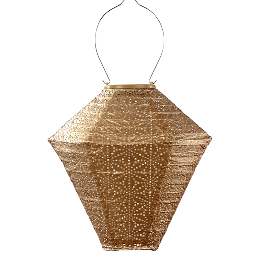 Lumiz Lantern Diamond 28cm Gold Sashiko