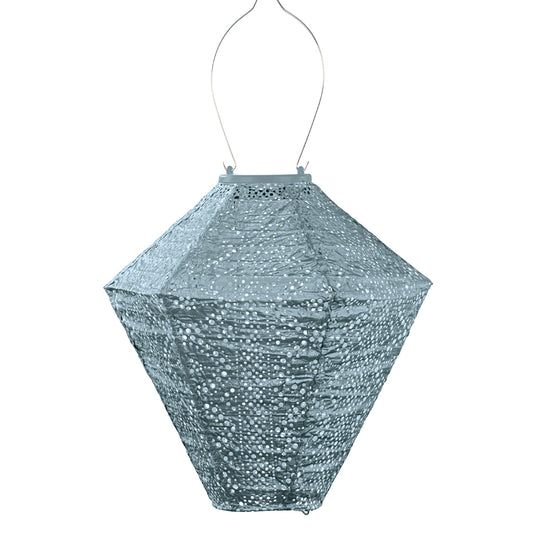 Lumiz Lantern Diamond 28cm Grey Blue Lace