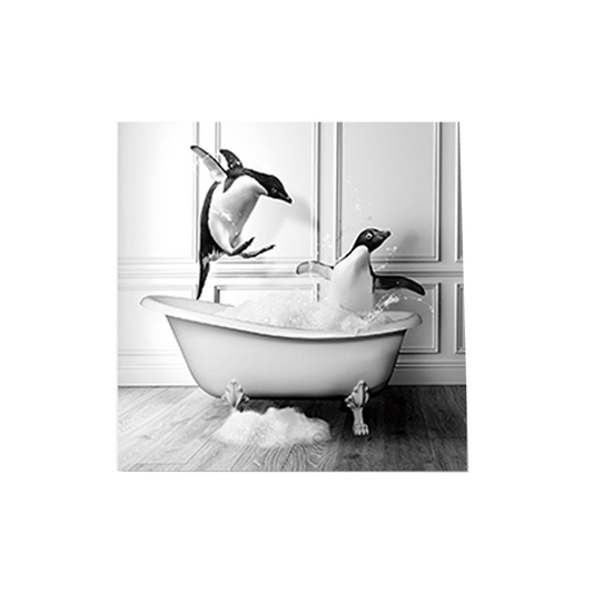 Art Print Canvas Penguins in the Bath