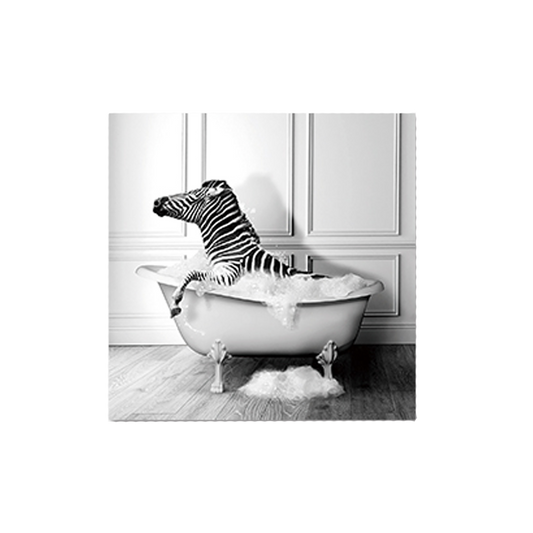 Art Print Canvas Zebra in the Bath