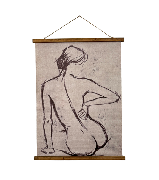 Print Vintage Nude Silhouette