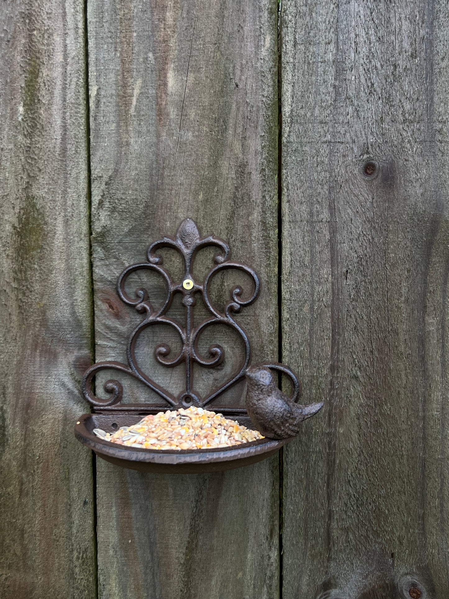 Cast Iron Wall Bird Feeder