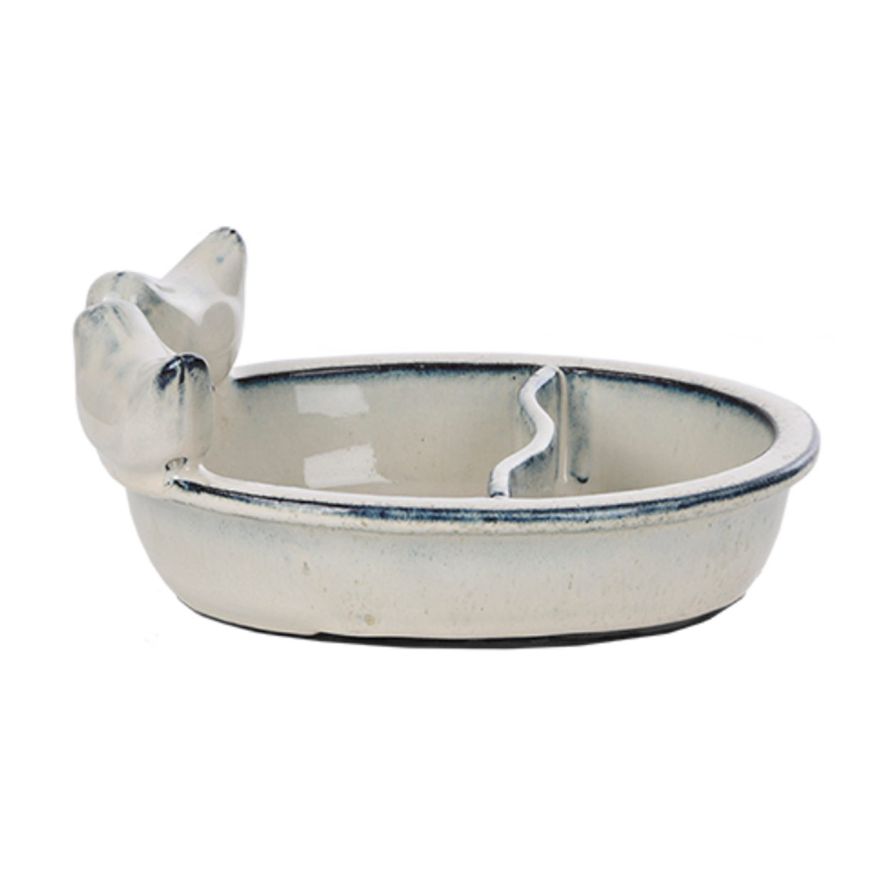 Bird Feeding & Drinking Bowl White