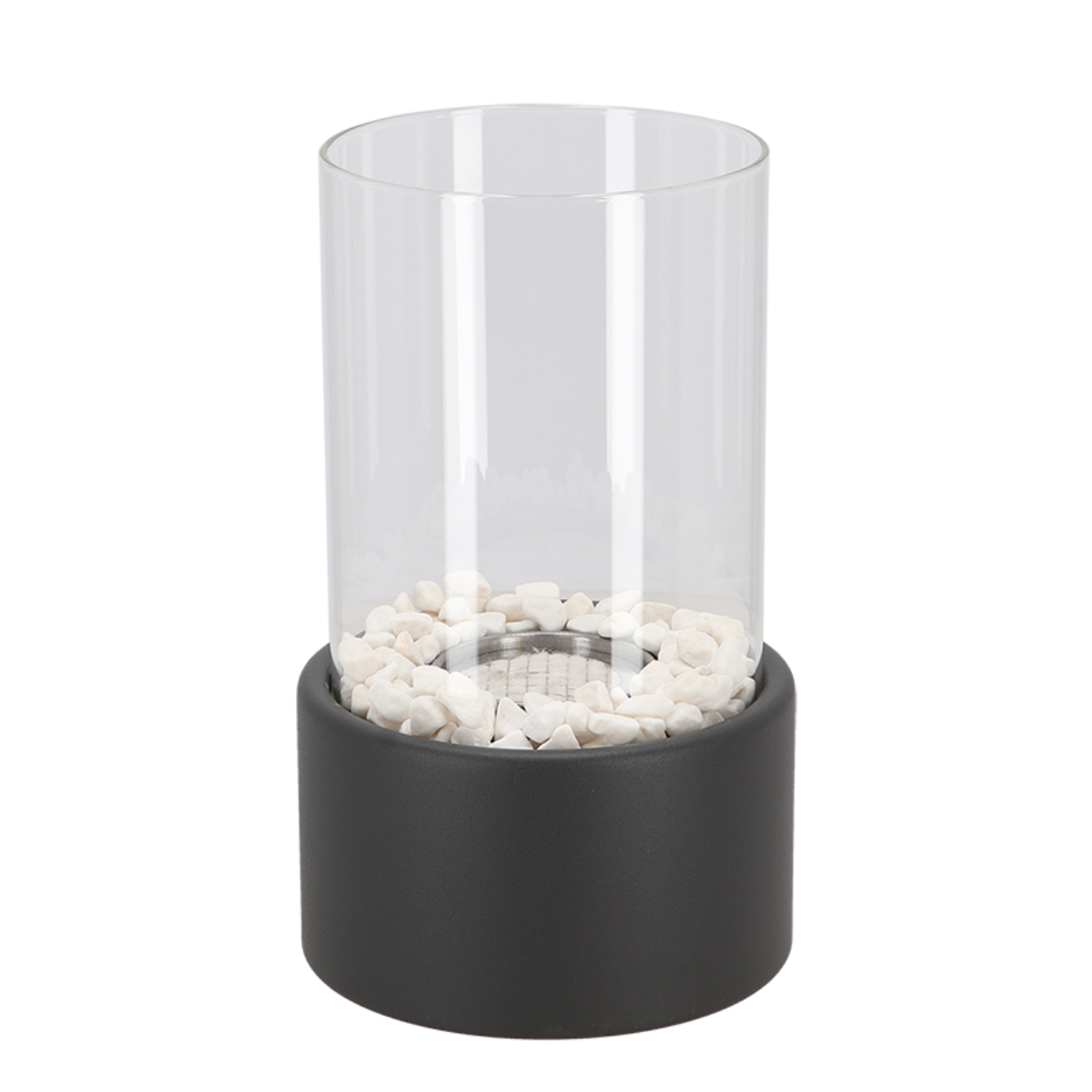 Bioethanol Outdoor Table Fireplace Round Black