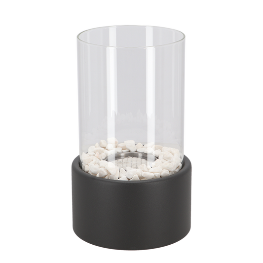 Bioethanol Outdoor Table Fireplace Round Black