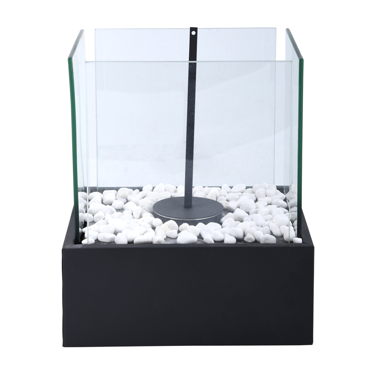 Bioethonal Outdoor Table Fireplace Rectangle Black