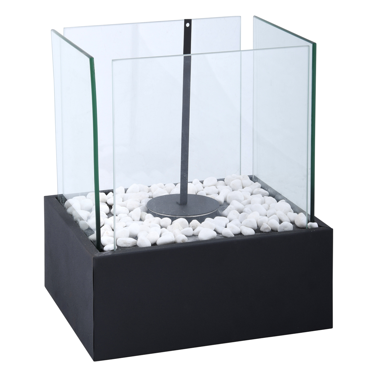 Bioethonal Outdoor Table Fireplace Rectangle Black