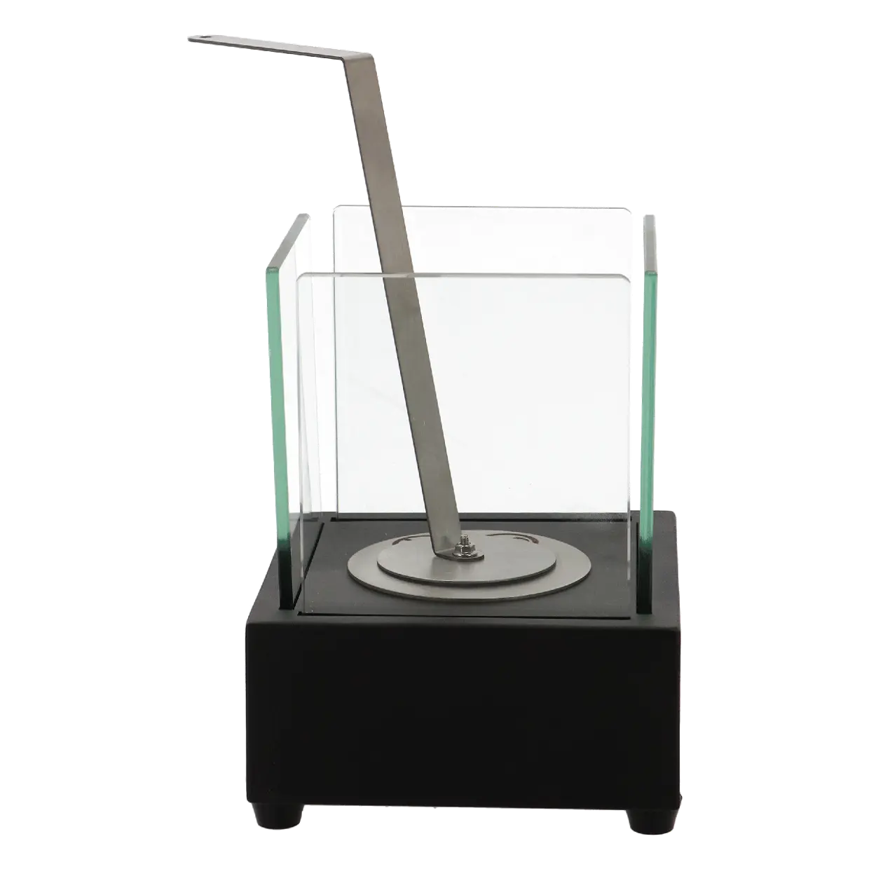 Bioethanol Table Fireplace Square Black