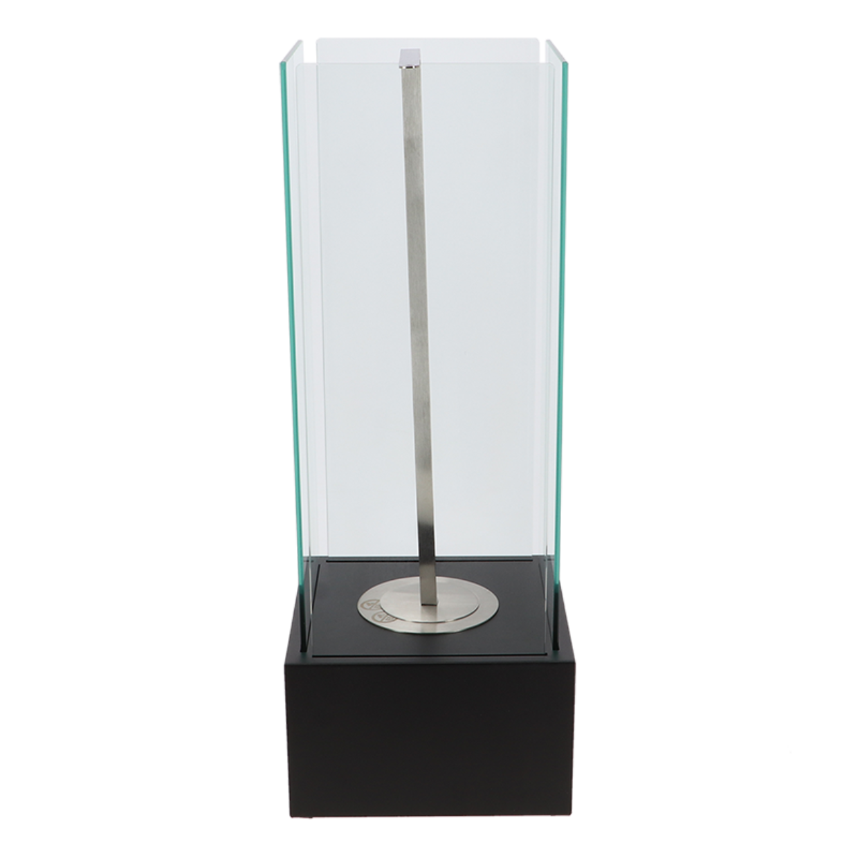 Bioethanol Floor Fireplace Square Black