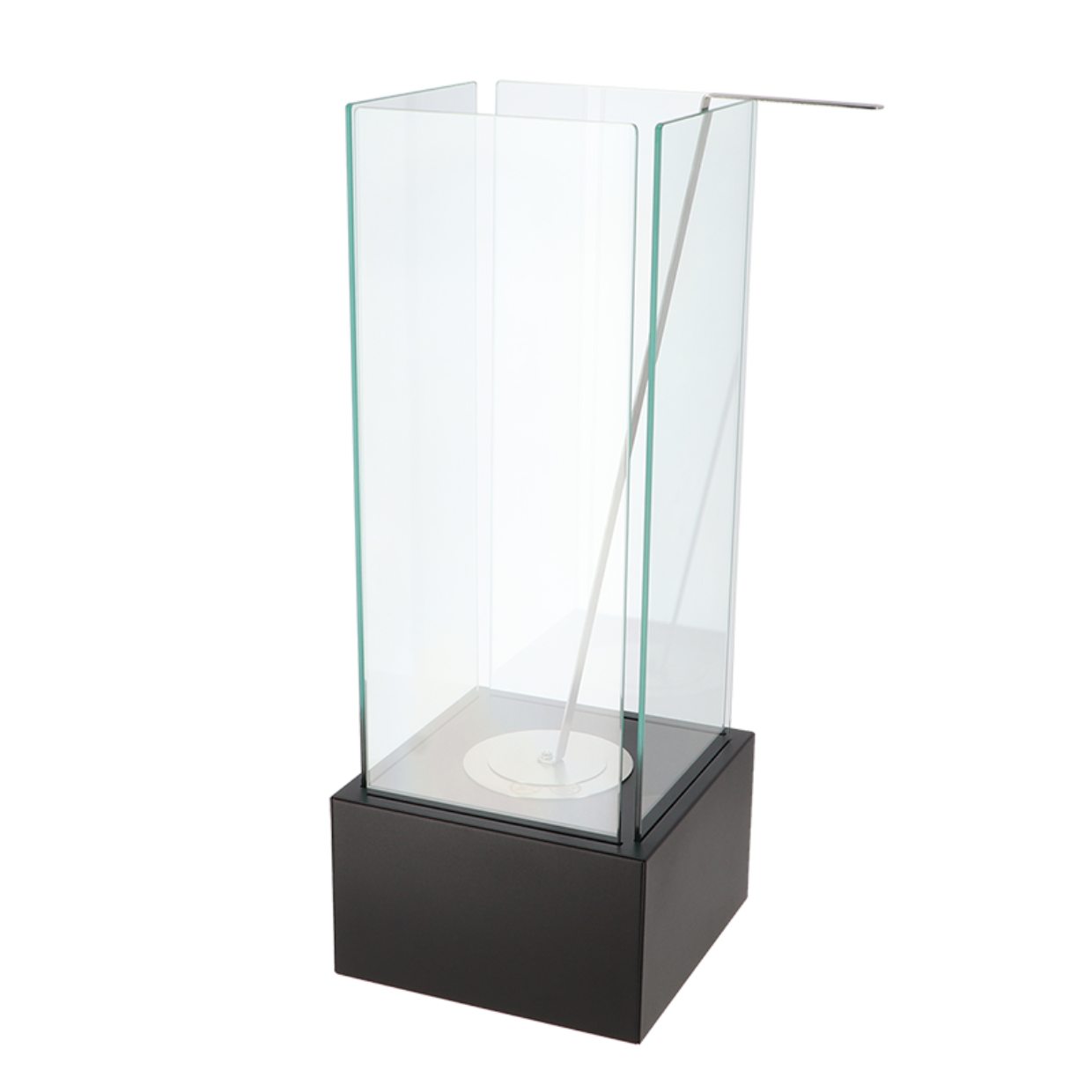Bioethanol Floor Fireplace Square Black