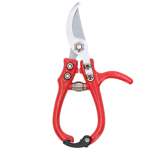 Rose Pruner Stainless Steel with Red Handle