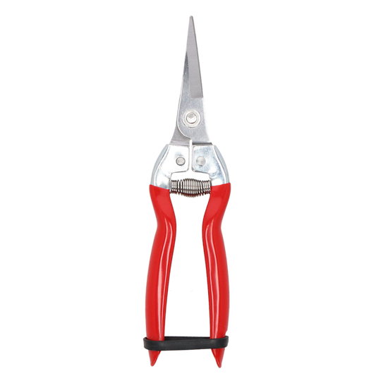 Harvest Pruner Stainless Steel with Red Handle
