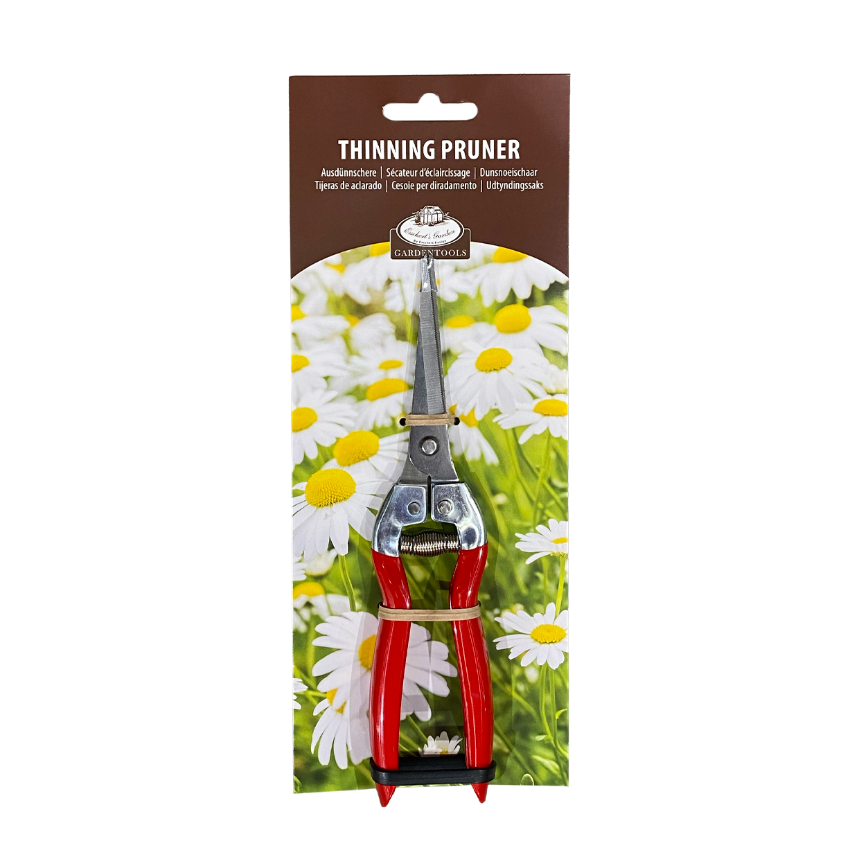 Thinning Pruner Stainless Steel with Red Handle