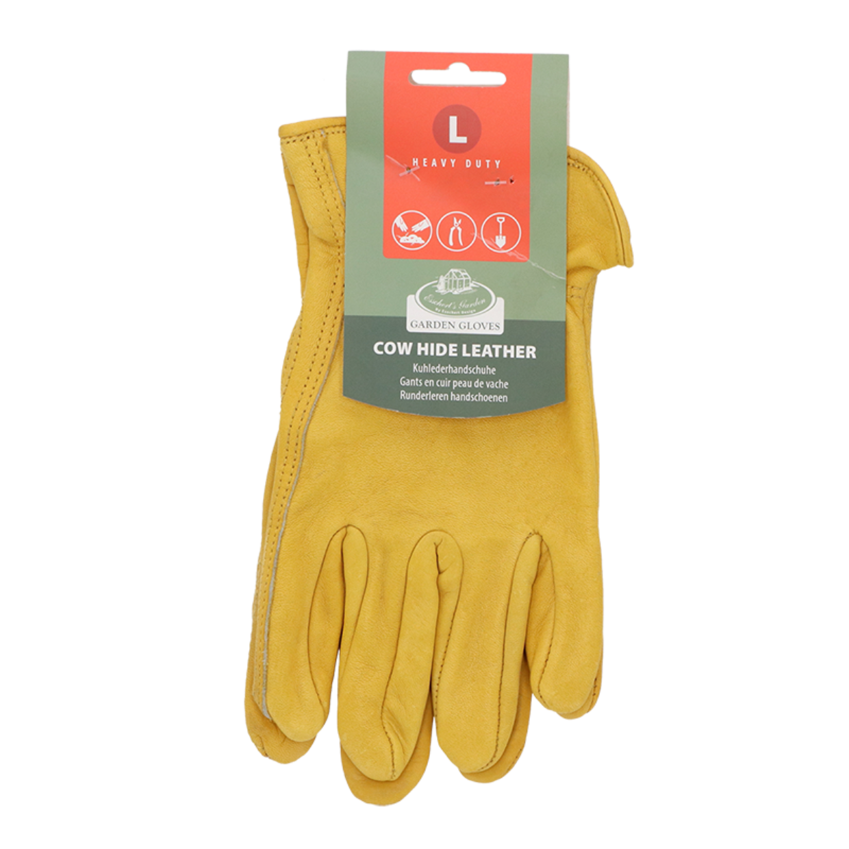 Leather Gardening Gloves Yellow Large