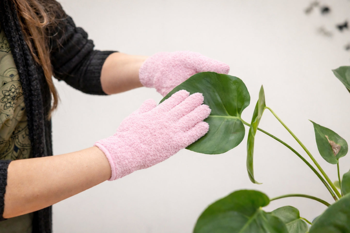 Plant Dust Gloves Pink