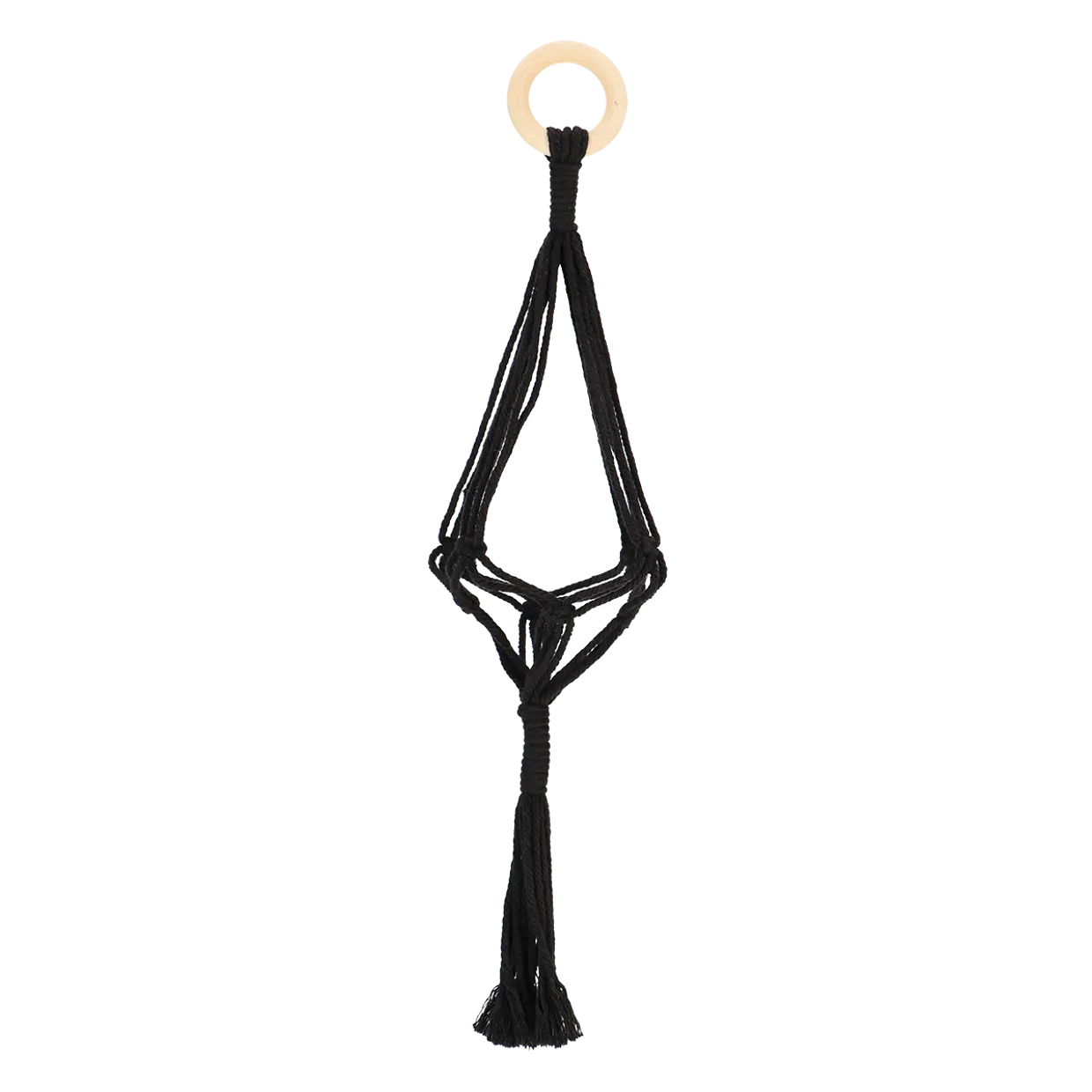 Macramé Plant Hanger Black 9cm
