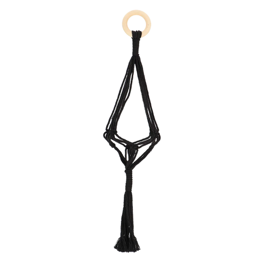 Macramé Plant Hanger Black 9cm