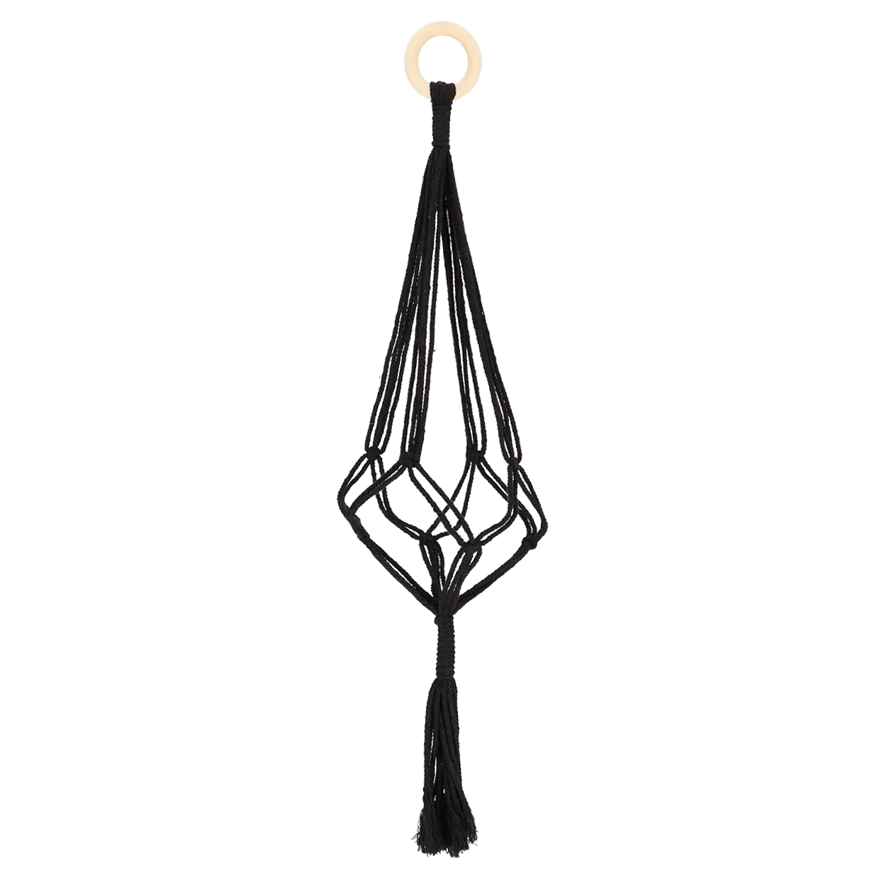 Macramé Plant Hanger Black 15cm