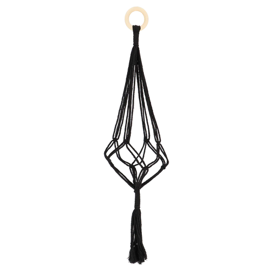 Macramé Plant Hanger Black 15cm