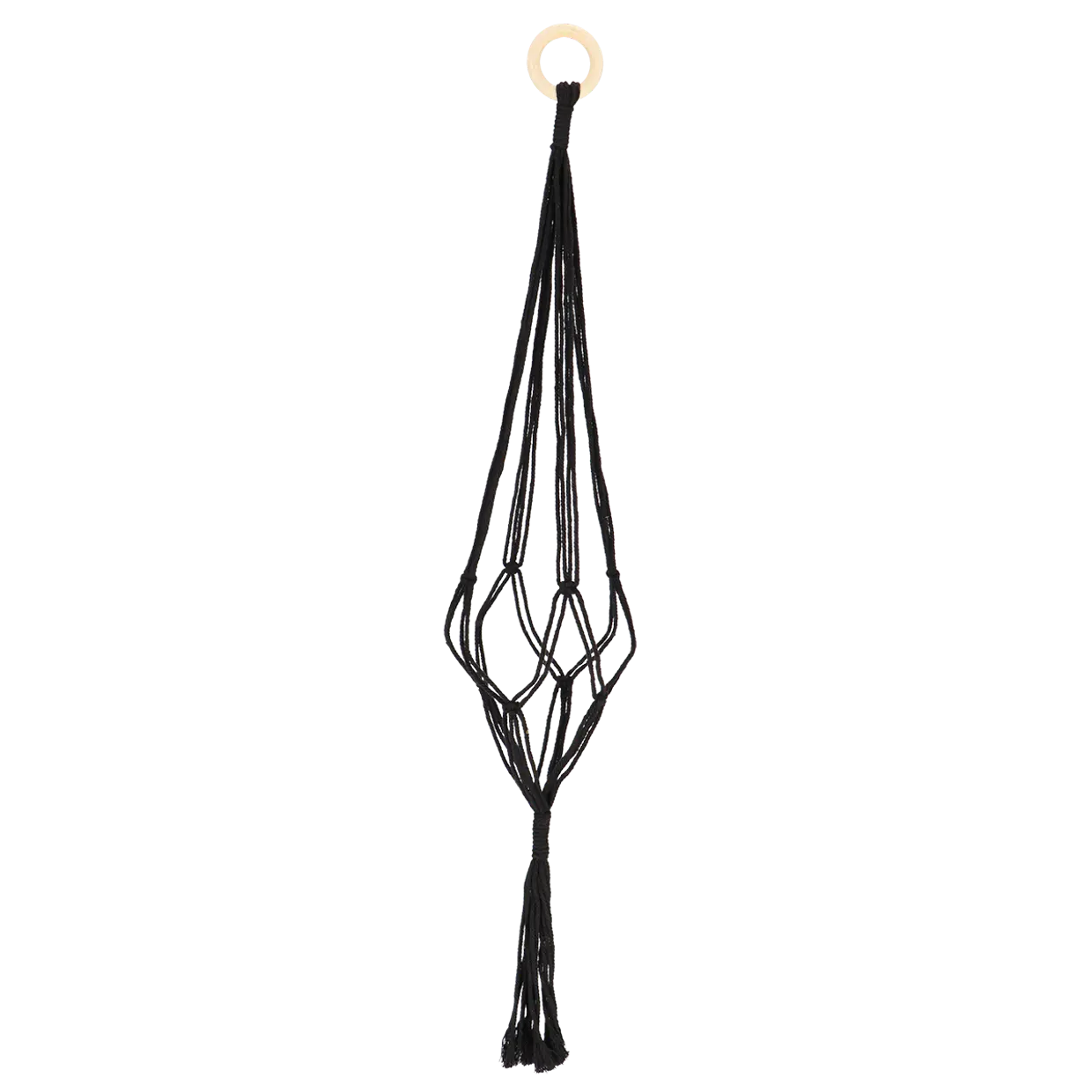 Macramé Plant Hanger Black 19cm