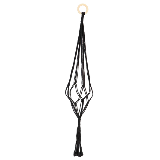 Macramé Plant Hanger Black 19cm