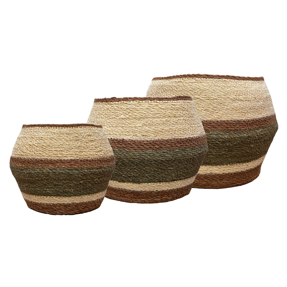 Eloise Belly Basket Olive - Large