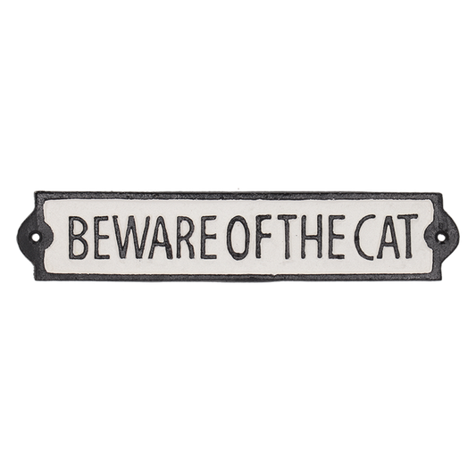 Door Sign 'Beware of the Cat'