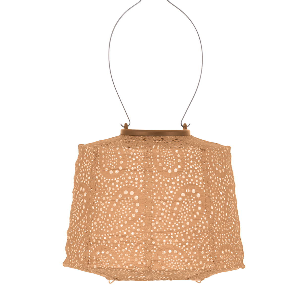 Lumiz Lantern Lampshade 20cm Apricot Paisley