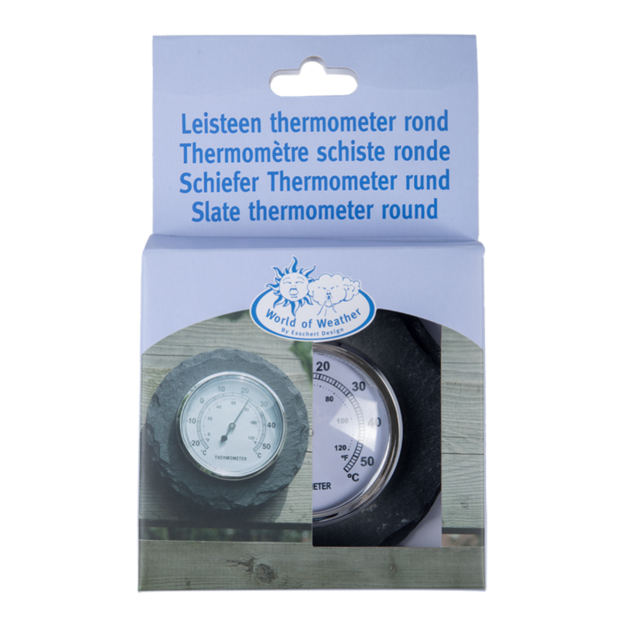 Slate Thermometer Round