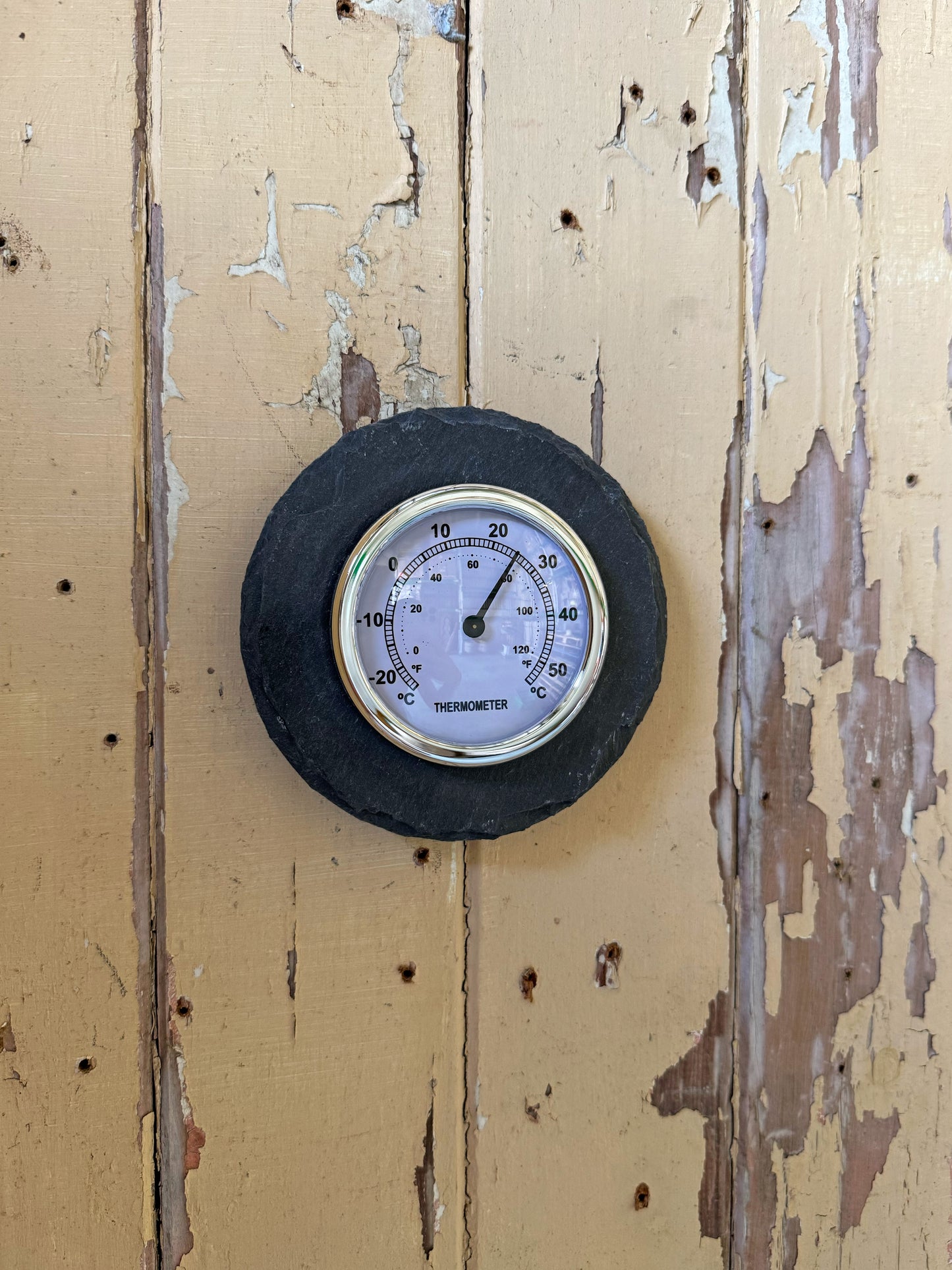 Slate Thermometer Round