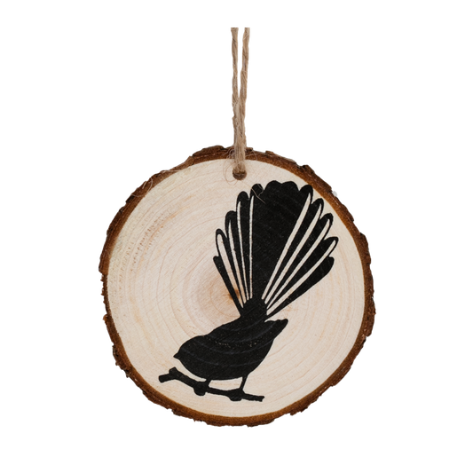Hanging Wooden Tree Slice Fantail Round Natural