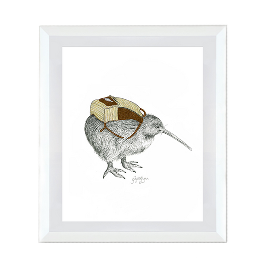 Framed Art Print 'Kiwi Kev'