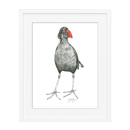 Framed Art Print 'Ecko Pukeko'