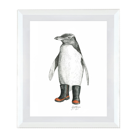 Framed Art Print 'Penguin Pete'