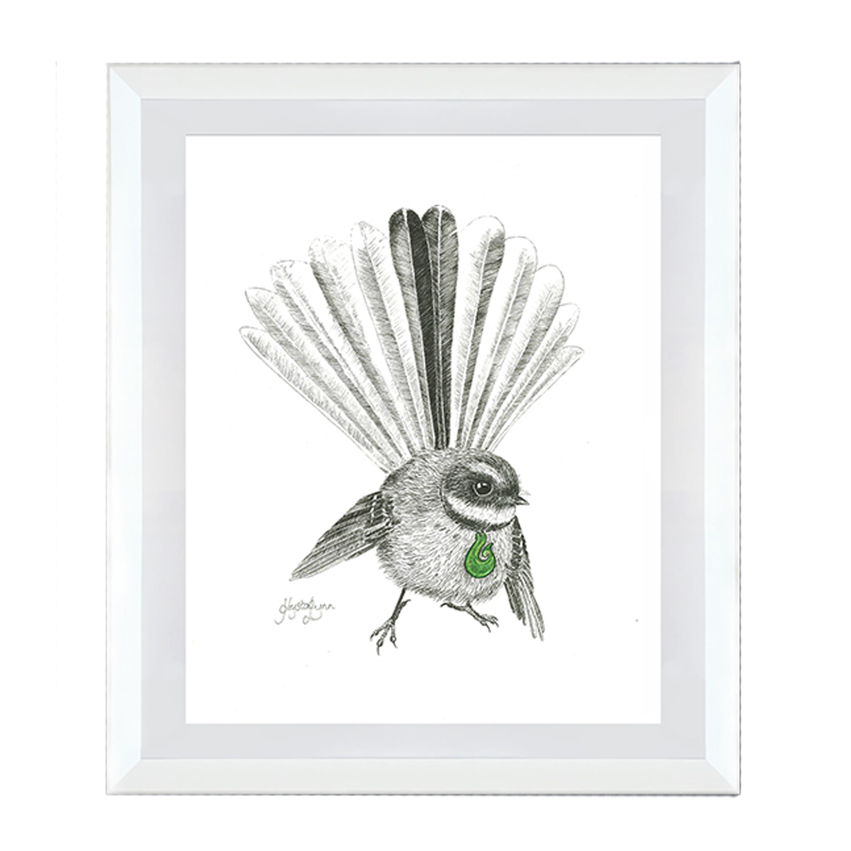 Framed Art Print 'Freya Fantail'