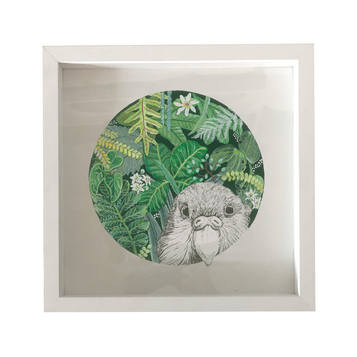 Framed Art Print Native Kakapo