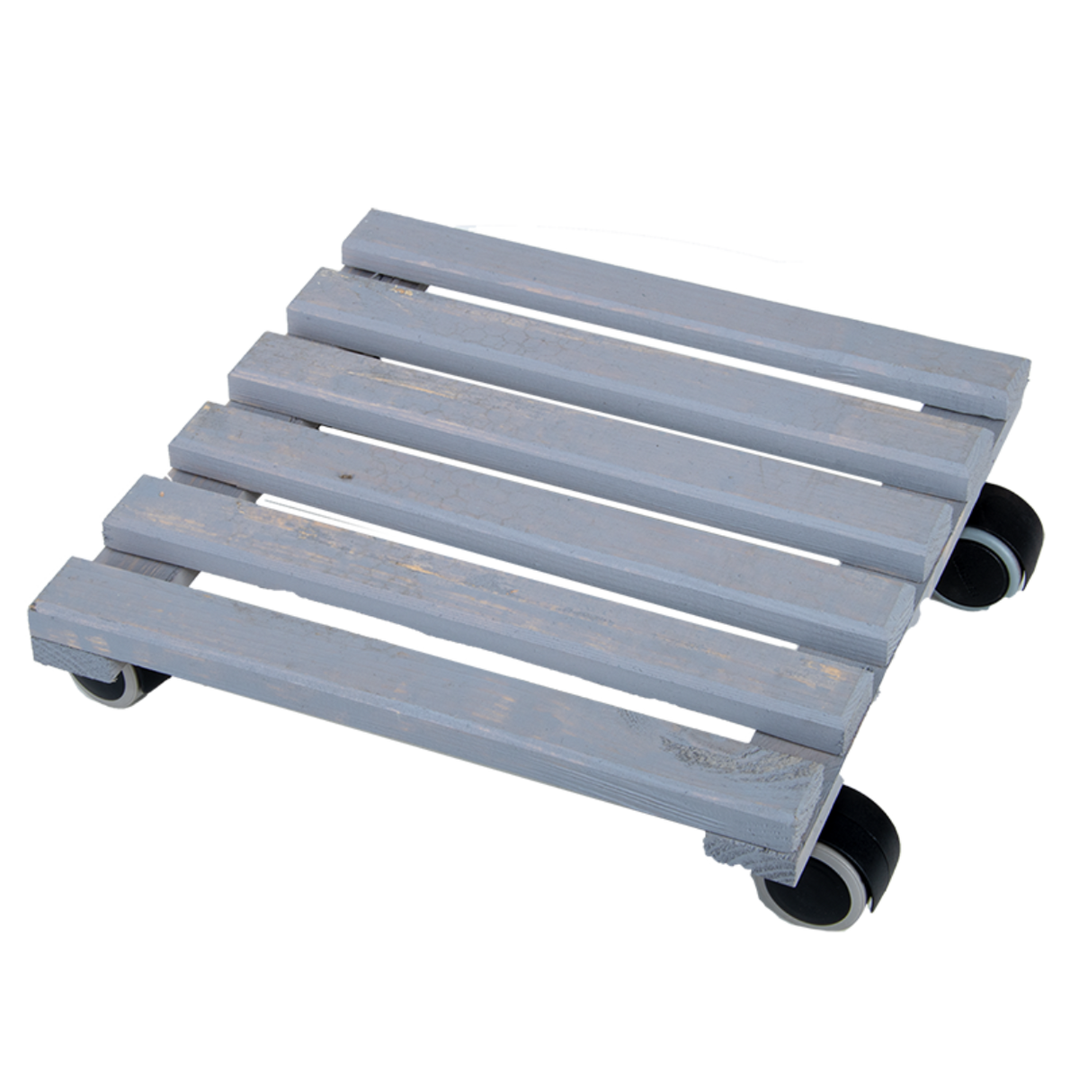 Tree Trolley Plant Trolley Wooden Square Grey – Squirrel Tree NZ