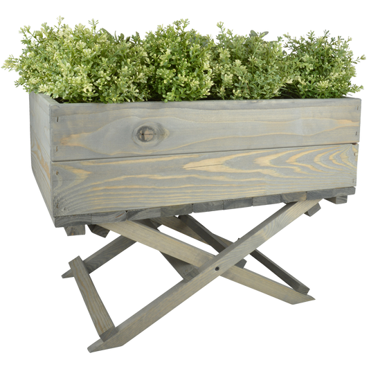 Wood Planter On Foldable Stand