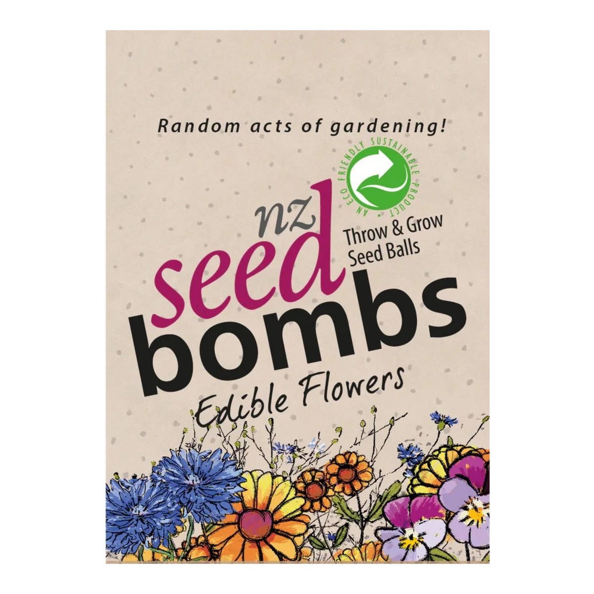 NZ Seed Bombs Edible Flowers - Throw and Grow