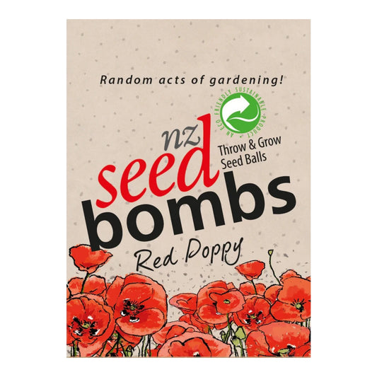NZ Seed Bombs Red Poppy - Throw and Grow