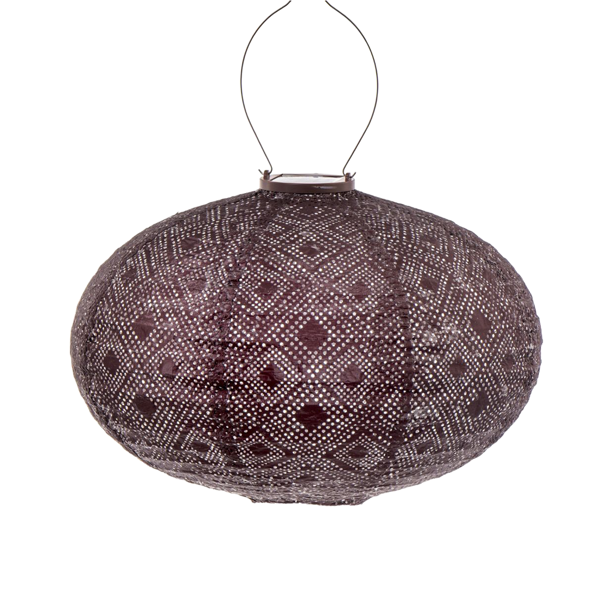 Lumiz Lantern Oval 40cm Plum Mosaic