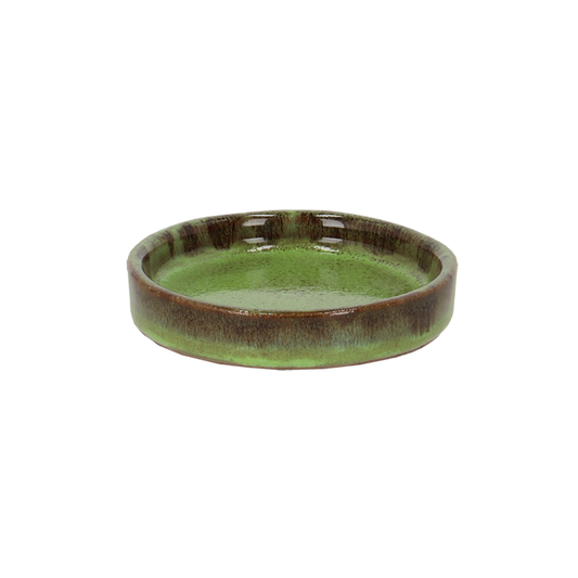 Flower Pot Saucer Glazed Green 9cm