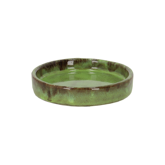 Flower Pot Saucer Glazed Green 12cm