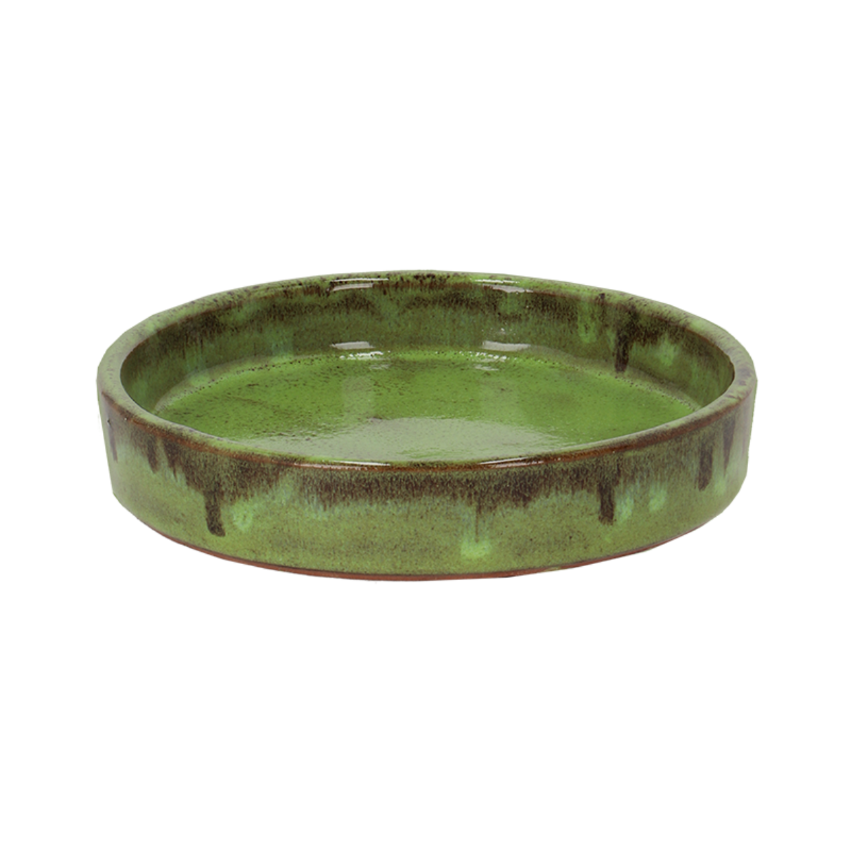 Flower Pot Saucer Glazed Green 15cm