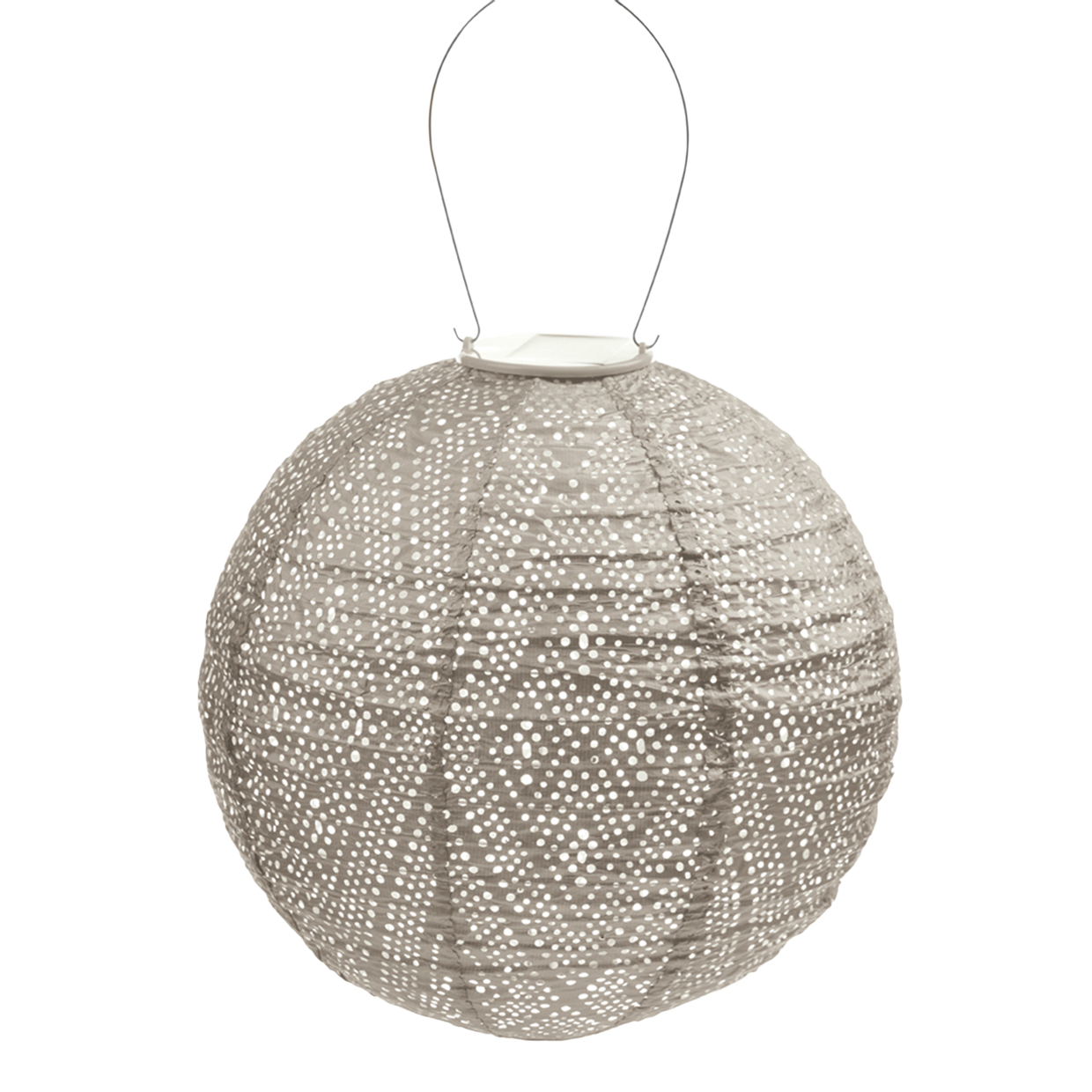 Lumiz Lantern Round 30cm Light Taupe Ikat