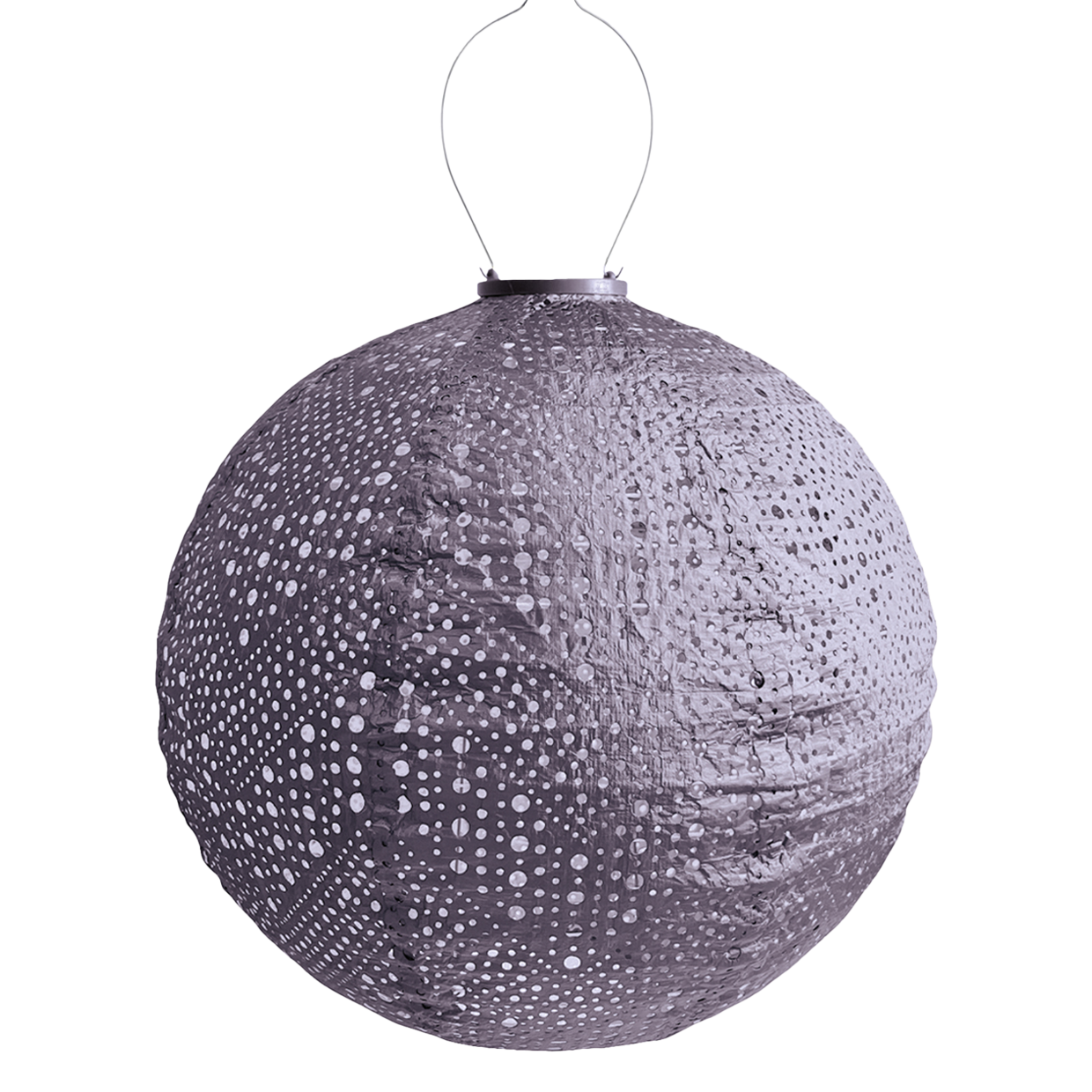 Lumiz Lantern Round 40cm Mauve Purple Verso