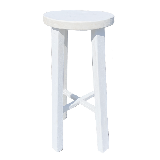 Teak Bar Stool White