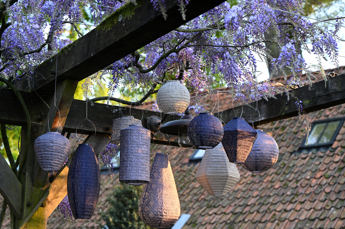 Lumiz Lantern Balloon 20cm Mauve Purple Folia