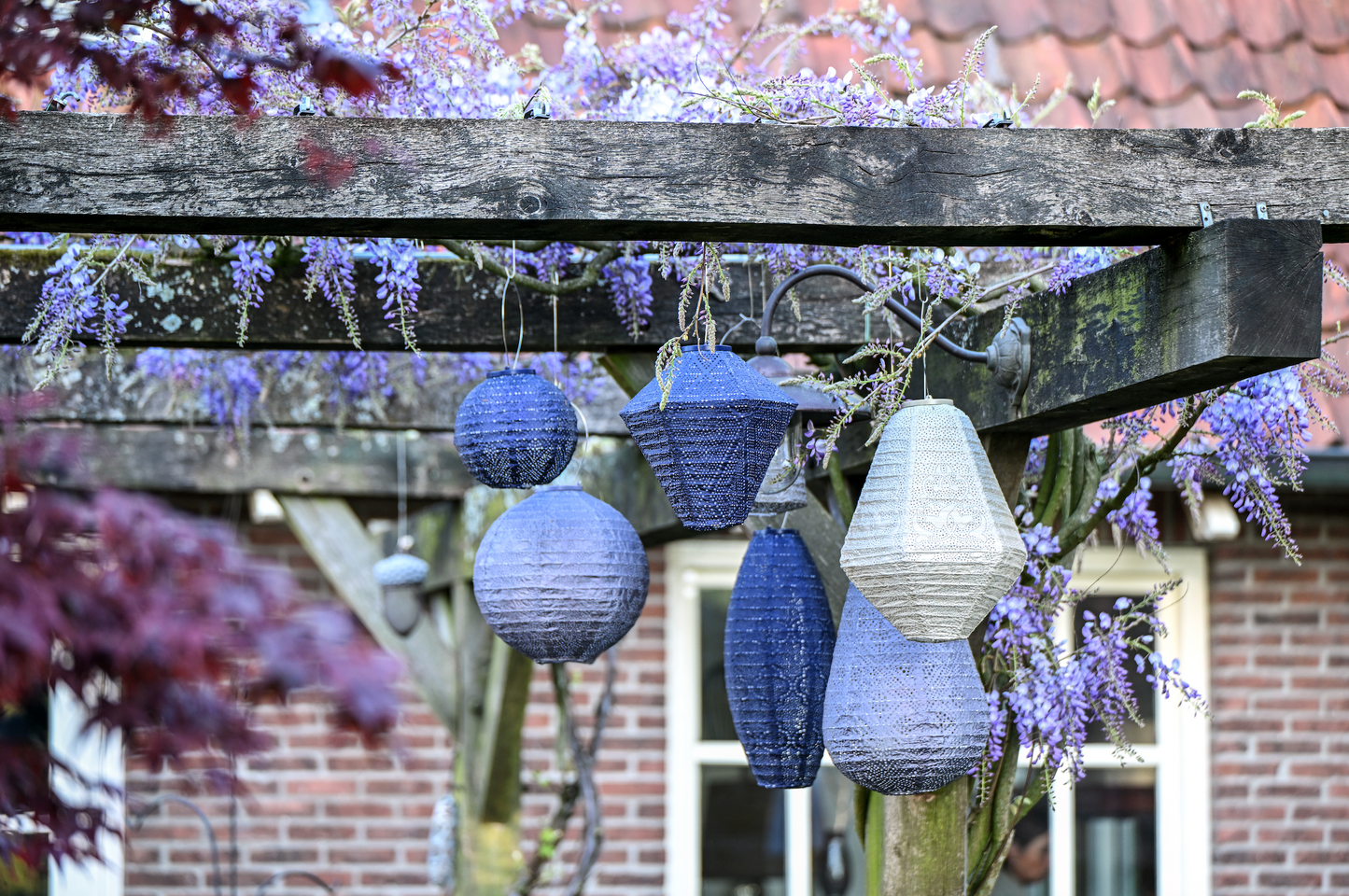 Lumiz Lantern Balloon 20cm Mauve Purple Folia