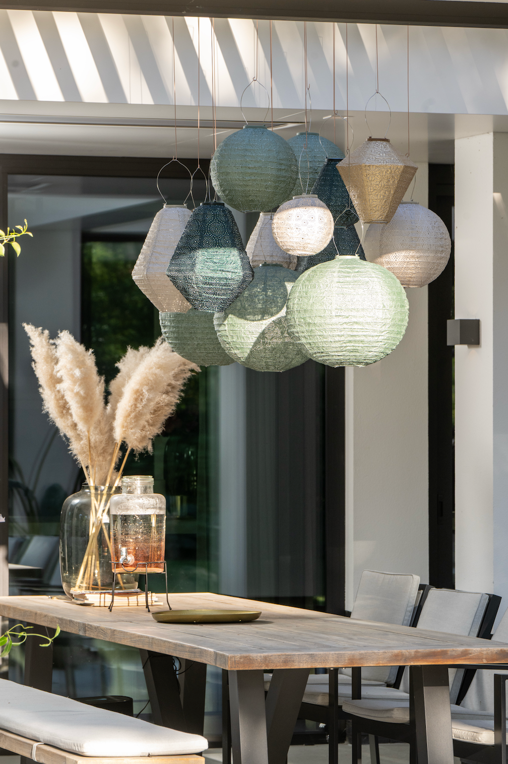 Lumiz Lantern Can 30cm Light Taupe Marrakesh